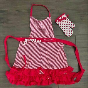 American girl Apron, Mitt & card game